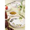Lux Ceramic Azalea 14 Piece Round Breakfast Set For 6 Persons