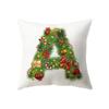Декоративная наволочка с рождественской тематикой, с буквенным узором, для дома, гостиной, диванной подушки, спальни, прикроватной подушки