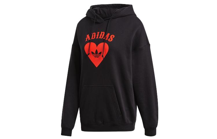 Adidas Originals Sweatshirts Unisex Black Hooded Moderate Regular