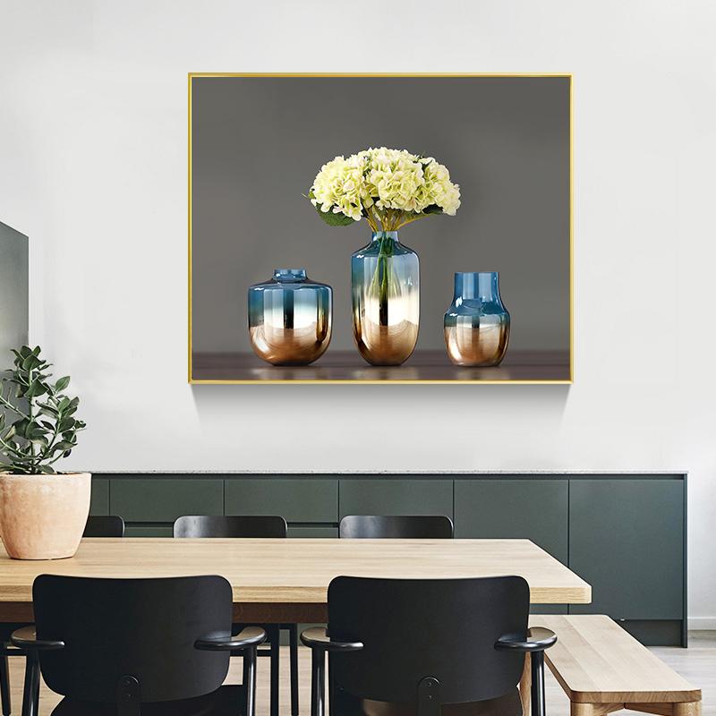 Nordic Style Creative Light Luxury Vase Flower Restaurant Decoration Painting Modern Minimalist Living Room Mural Canvas Painting