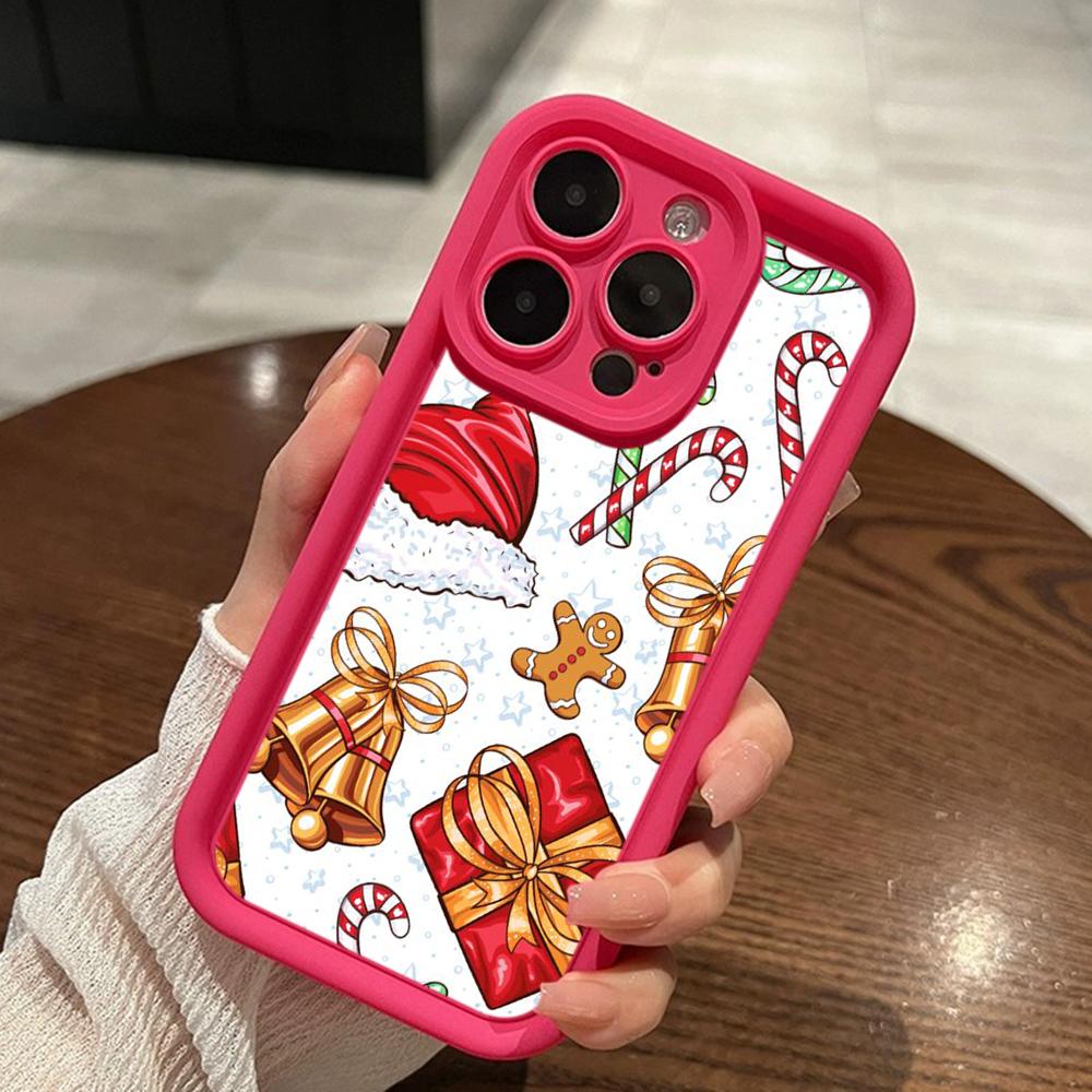 Чехлы для телефонов Ae106 Happy New Year art Merry Christmas для iPhone 16 14 13 11 Pro Max 15 7 8 6s Plus 12 mini XR XS Max Angel Eye Ladder Protective Cover