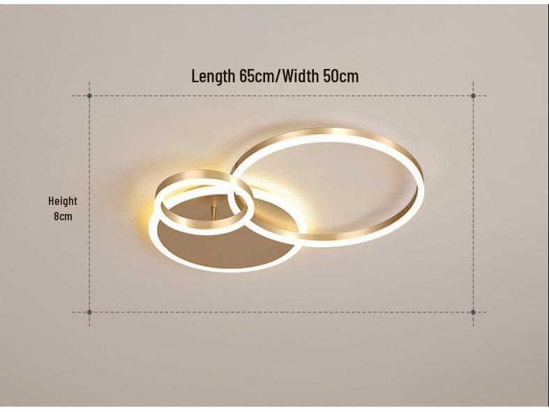 Скандинавская современная светодиодная потолочная лампа - Креативный круглый дизайн для гостиной, кабинета, спальни