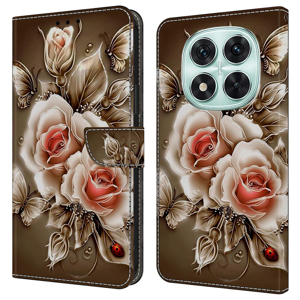 Для Xiaomi Redmi Note 14 Pro 4G Чехол Кошелек Подставка С Принтом Узор Искусственная Кожа Книжка Чехол для Телефона