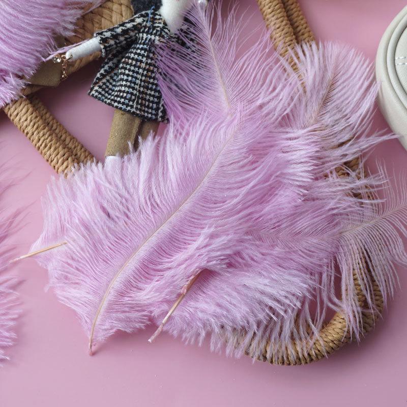 Colored Camel Bird Fur 15 -20cm Wedding Ornament Net Red Wall Decorative Feather Wall Hand Blooming Flowers Diy Dream Network Material