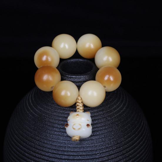 Ручная нить Белый корень Бодхи Ручное скручивание Обжарка на древесном угле Нить с кошачьим когтем Обертывание кончика пальца Мягкая ручка из бусины Будды Игривый кусок