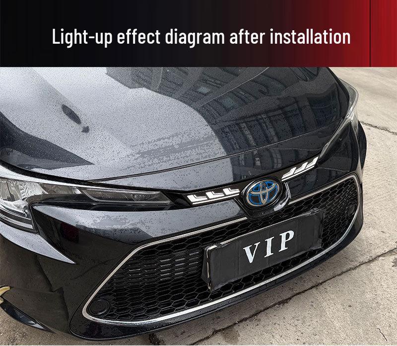 Светодиодная подсветка передней решетки для Toyota Levin 19-25: Модификация последовательных поворотников и дневных ходовых огней
