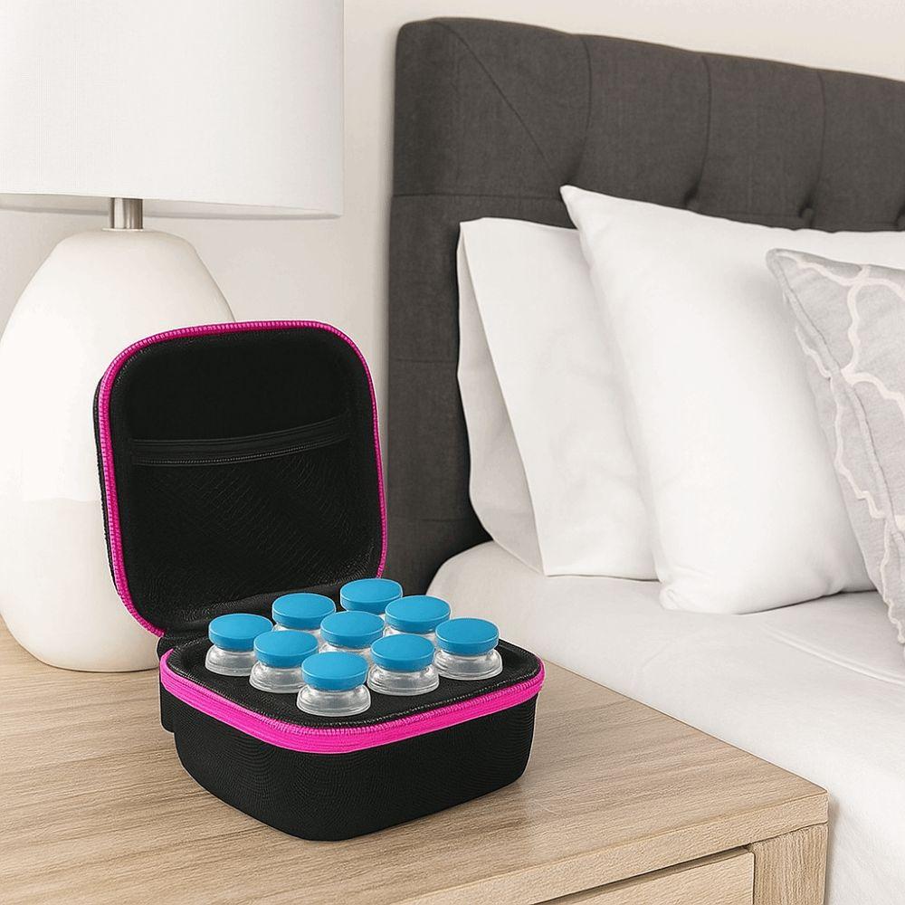 10ML 9 Vials Storage Case EVA Essentials Oil Case Portable Insulin Organizer Travel
