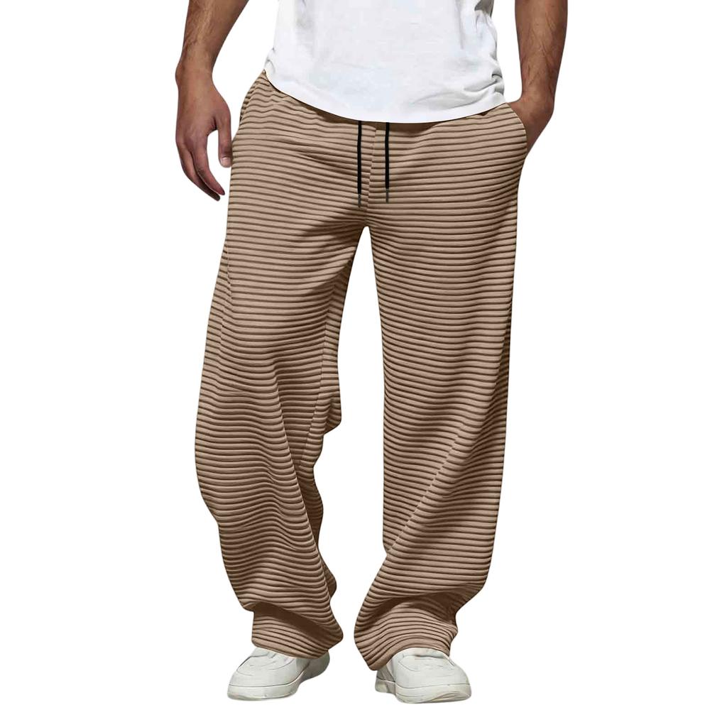 Мужские повседневные брюки свободного кроя, эластичная талия на кулиске, легкие, дышащие