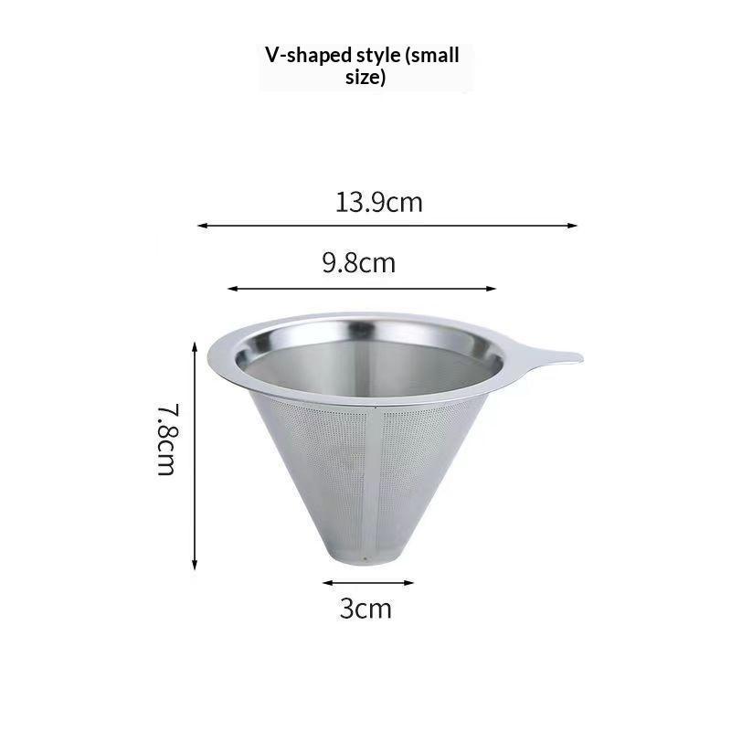 Reusable Stainless Steel Pour Over Coffee Filter No Paper Needed Eco Friendly Dripper for Daily Home Coffee Brewing