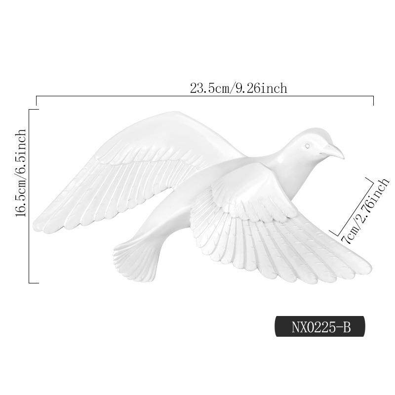 European-style Three-dimensional Bird Wall Decoration Swallow Wall Hanging Abstract Animal Ornaments Home Wall Decoration