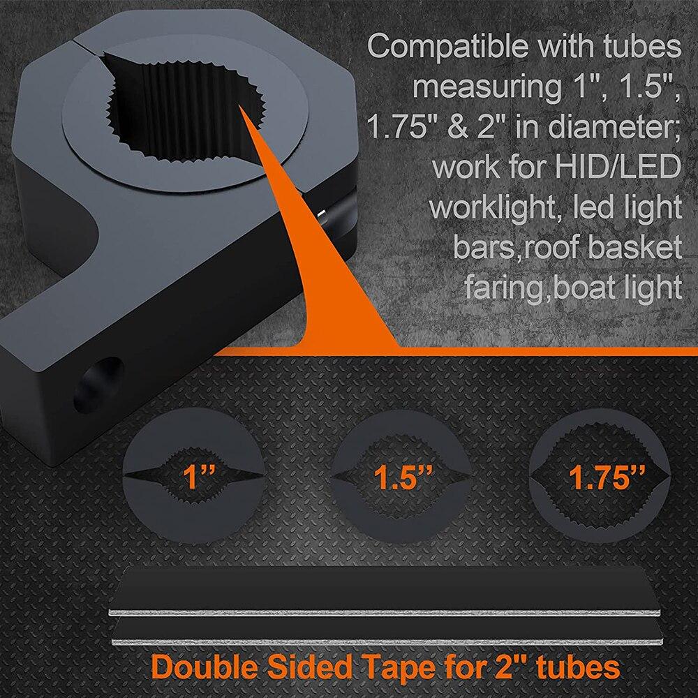 30 мм модифицированные кронштейны для фар мотоцикла, трубчатые зажимы, монтажный комплект для прожектора для мотоцикла