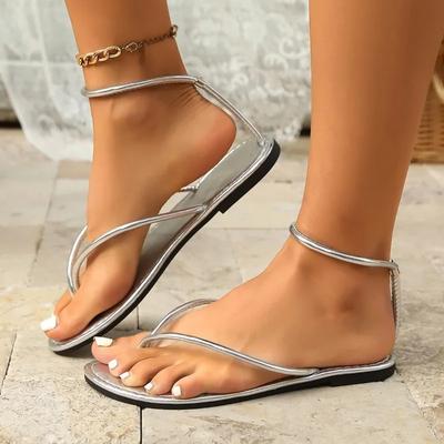 Женская обувь Новые женские тапочки с защипнутым носком Модные большие размеры Однотонные пляжные тапочки Женские летние бестселлеры Плоские тапочки