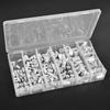 190PCS Rivet Nut Kit Aluminum Flat Head Threaded Fastener Nuts M3 M4 M5 M6 M8 M10