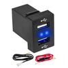 Double USB Port Car Charger Is Suitable for Toyota,Square Power Socket Adapter with Blue Light,Vehicle USB Plug Suitable Corolla RAV4 Camry