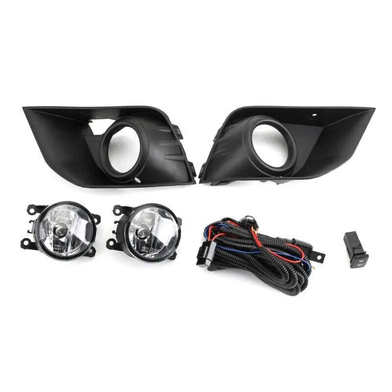 1 Set For Mitsubishi Outlander Sport ASX RVR 2016 2017 2018 Car Front Bumper Fog Lamp Light Wires Switch Cover Frame Bezel Kit