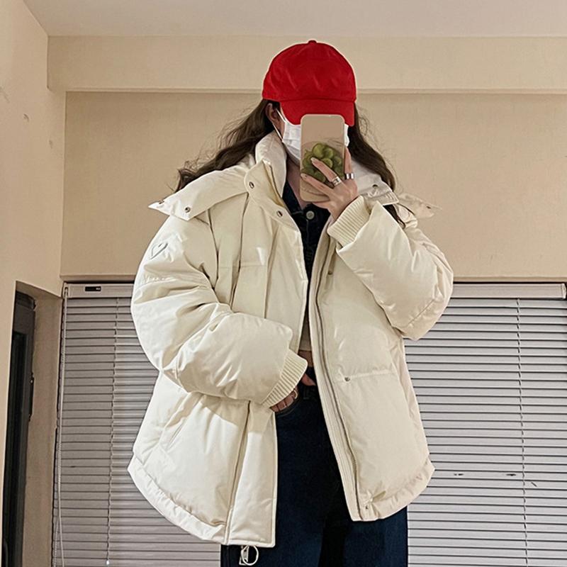 Короткая хлопковая куртка с принтом «Любовное сердце» для мужчин и женщин, куртка для пар, теплая хлопковая куртка, модная женская повседневная куртка, верхняя одежда