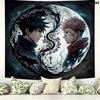 Jujutsu Kaisen Wall Tapestry Aesthetic Wall Hanging Printed Fabric Blanket Decorative Tapestries For Bedroom Living Room Home Decor