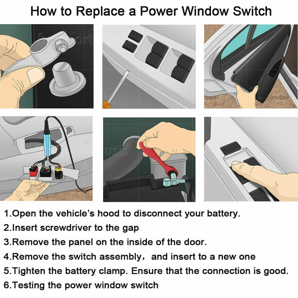 Master Power Window Door Control Switch Front For 2004-08 Ford F150 5L1Z14529AA
