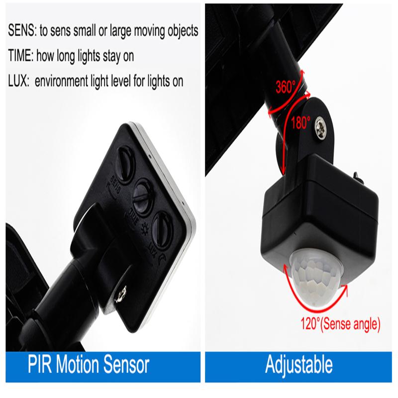 220 В 10 Вт/50 Вт/100 Вт светодиодный прожектор IP66 водонепроницаемый регулируемый датчик движения Pir наружное освещение прожектор