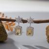 Нишевые Высококачественные Чувственные Серьги из Стерлингового Серебра S925 Натурального Цвета 'Сахарная Снежинка' Легкая Роскошь Невыцветающие Украшения Элегантный Дизайн