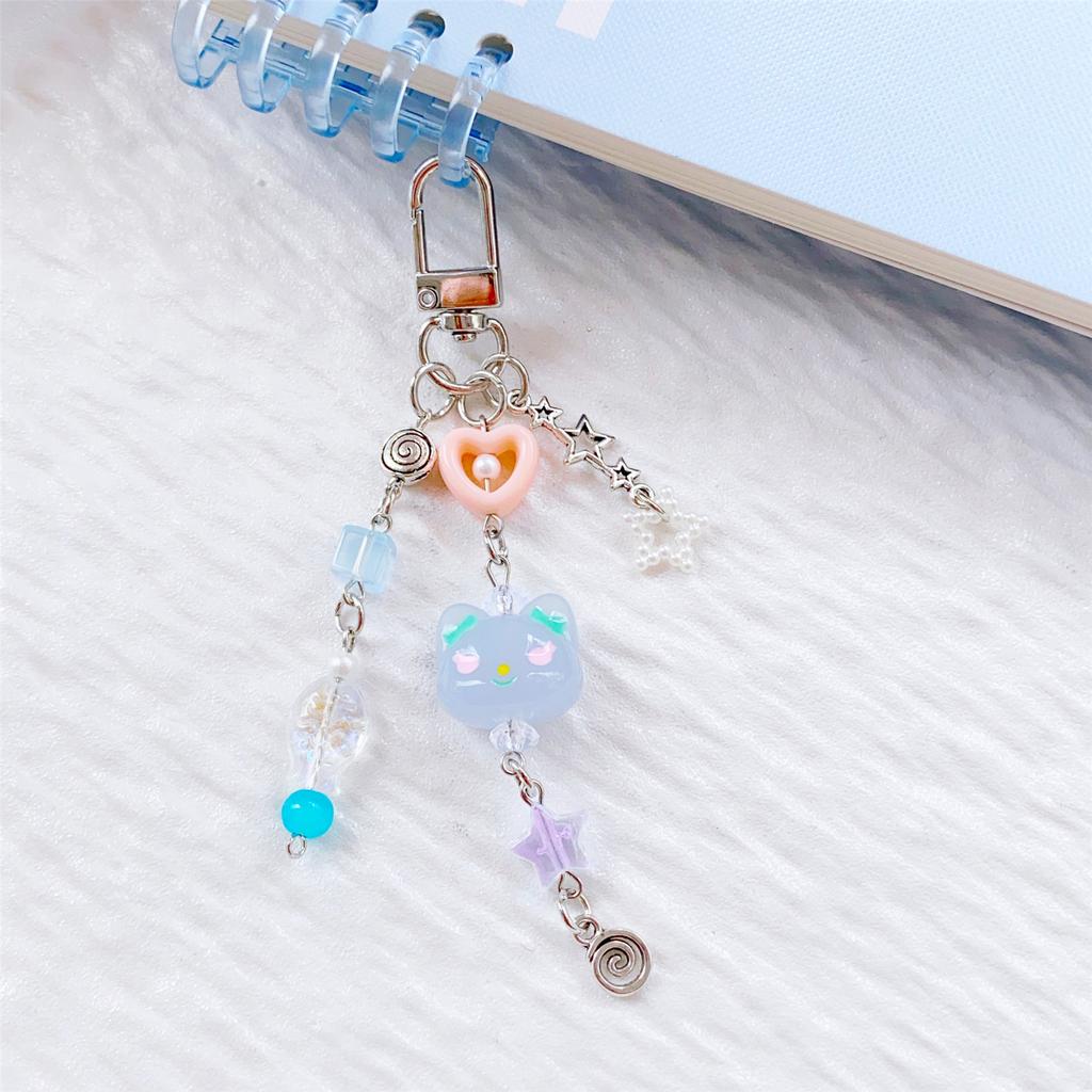 Aesthetic Heart Phone Chains with Lanyard String Handbag Charm Fashionable Key Jewelry for Fashionable Accessorizing