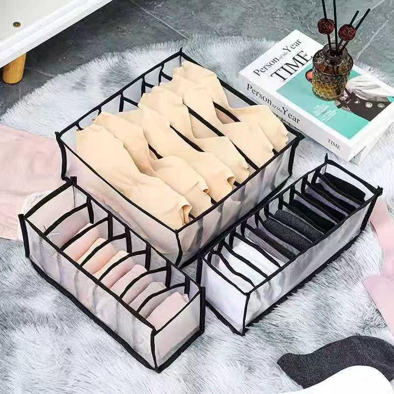 Clothing & Accessories Grid Organizer: Drawer-Type Storage for Jeans, Socks, and Underwear