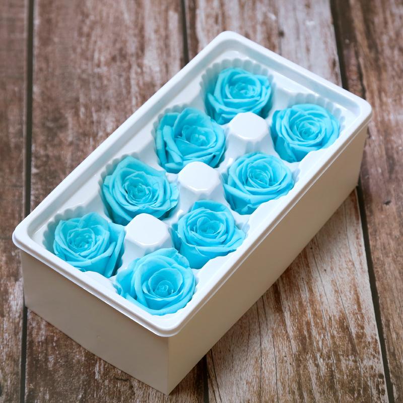 Eternal Life Flower Material Gift Box Immortal Rose Flower Dried Rose Artificial Preserved Flowers Head Roses