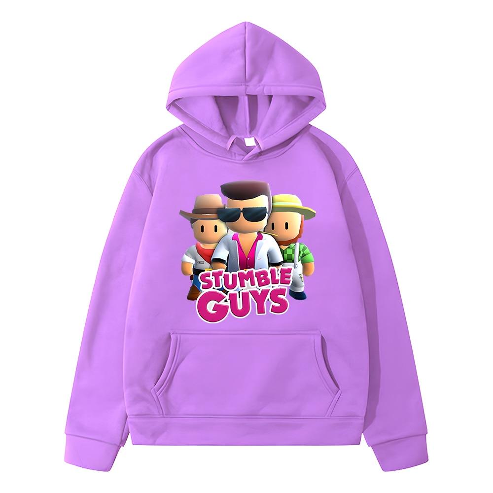 Детские толстовки с капюшоном Stumble Guys, толстовки с капюшоном в стиле аниме, осенний пуловер, флисовая одежда y2k sudadera для мальчиков, детская одежда, толстовки для девочек