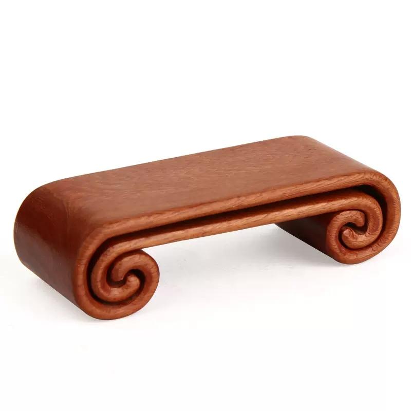 Чайный сервиз из массива дерева с каменным основанием, подставкой, ремесленное изделие из розового дерева, ремесленные украшения, небольшие объемы гладкой резьбы по дереву