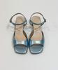 Circle Essential Mid-Heel Sandals (Sky Blue)