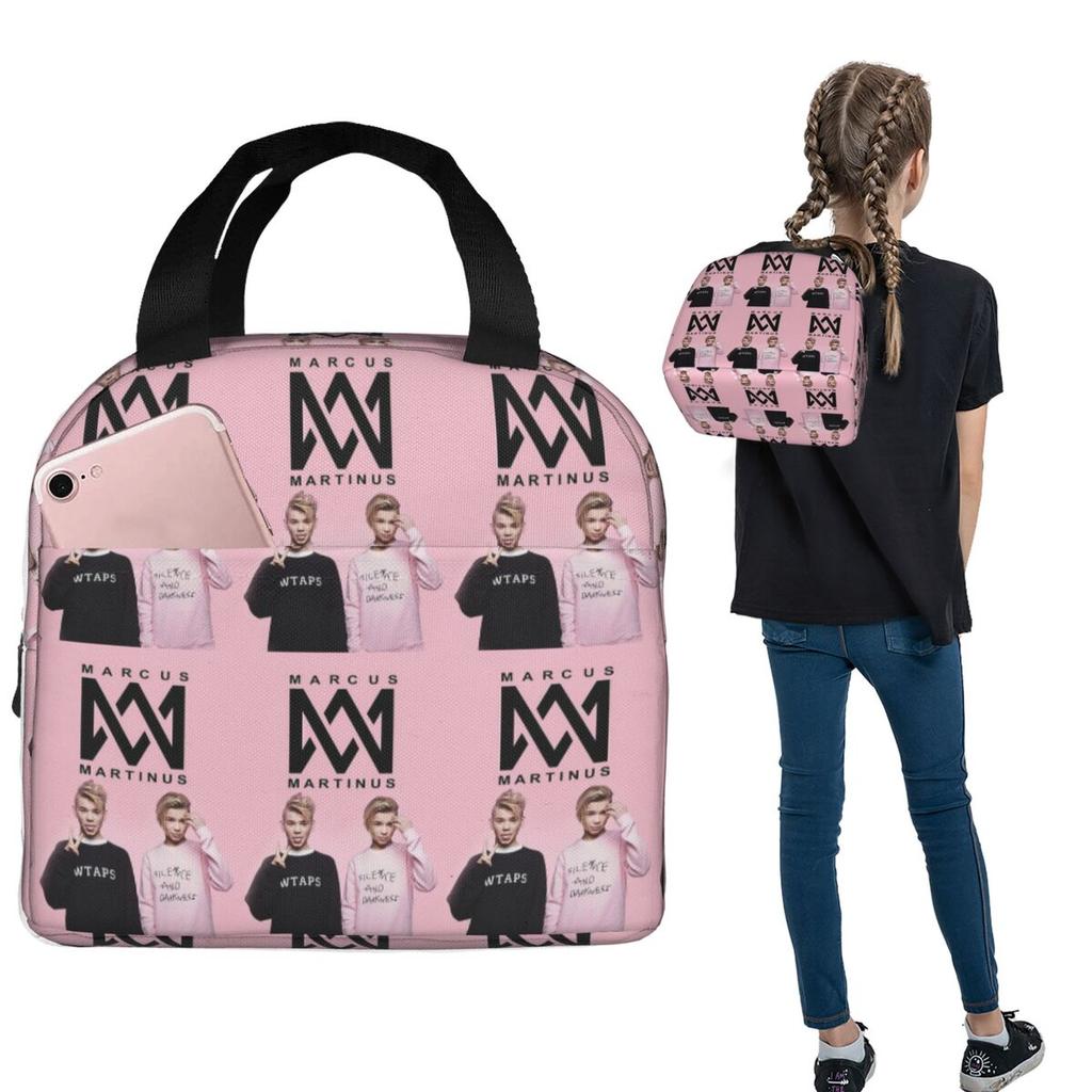 Popular Funny Marcus And Martinus Insulated Lunch Bag for Women Kids Leakproof Food Boxes Thermal Lunch Box Tote