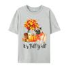 Its Fall Yall Pug Dog Autumn Leaves Tshirt Top Tshirts Tops  Tees Graphic Cotton Family Mens Designer T Shirt