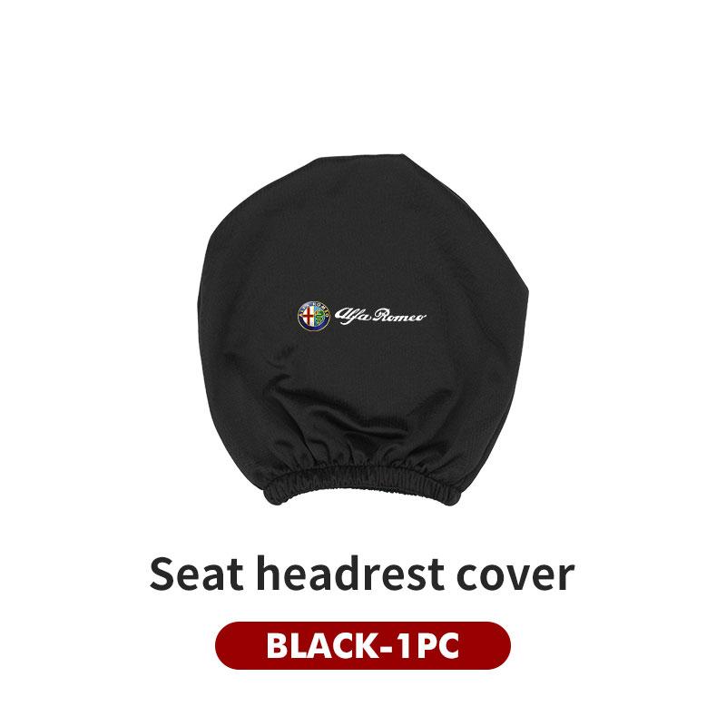 DCBLH1 Car Seat Headrest Cover Anti-wear Auto Styling Accessories For Alfa Romeo 159 Giulietta Giulia 147 Mito 156 159 166 GT Stelvio