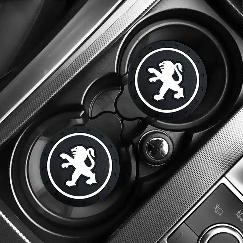 Нескользящая подставка-подстаканник для автомобиля, резиновый коврик, держатель для бутылки, аксессуар для интерьера, противоскользящий держатель для стакана для Peugeot 208 3008 308 508 408 2008