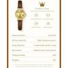 OLEVS New Womens Watches Leather Strap Quartz Watch Waterproof Luminous Watches For Women Simple Fashion