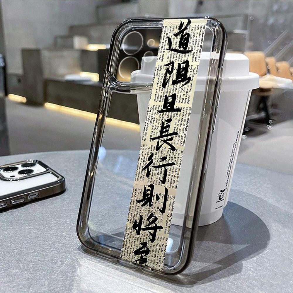 Эстетичный арт чехол для телефона в китайском стиле для iPhone 16 Чехол iPhone 13 12 14 15 Pro Max XR XS X 7 8 Plus SE 2020 Прозрачный чехол