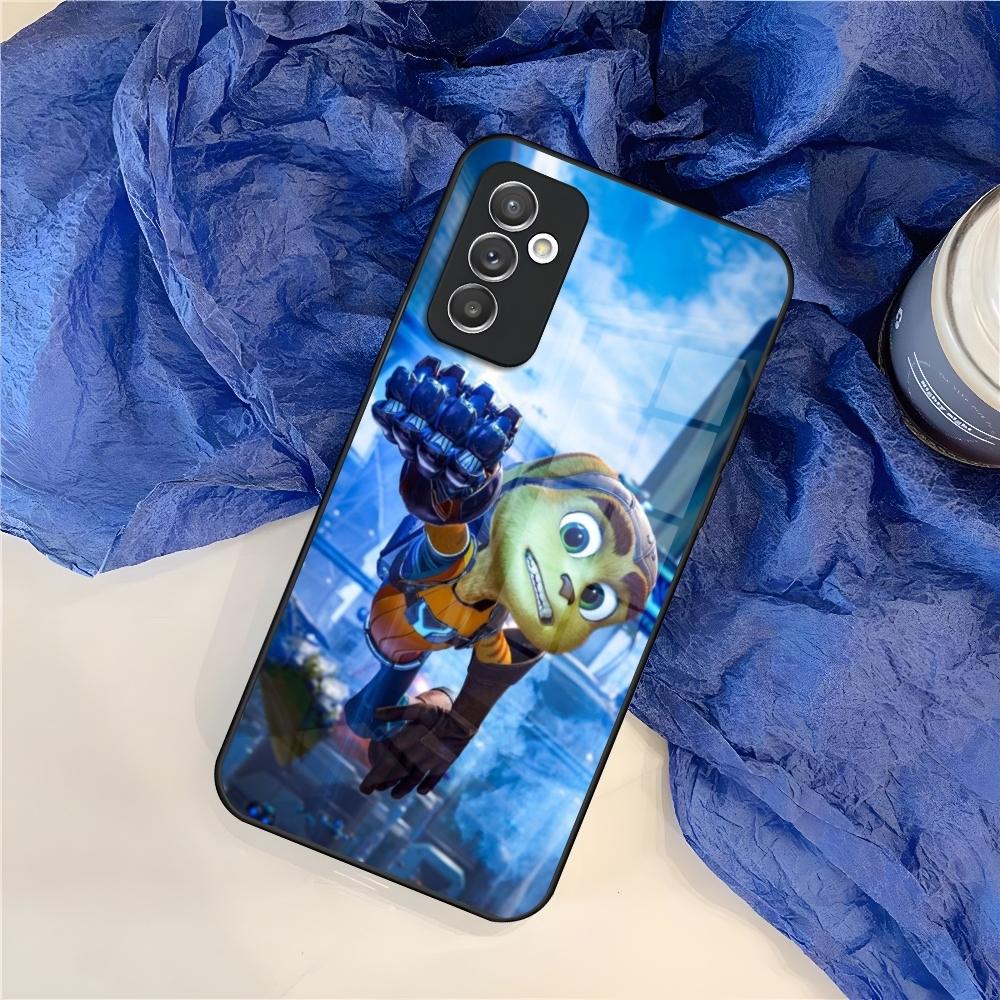Игровой чехол R-Ratchet Clank для Samsung Galaxy S25 S24 S30 S21 S23 S20 S22 Fe Note 20 Pro Ultra Plus стеклянная крышка