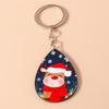 Cute Christmas Key Chain Snowman Santa Claus Key Ring Pendant for Car Key Holder Women Girls Handbag Decor DIY Jewelry Gift