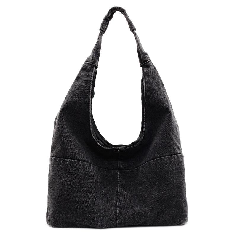 Version Small Fresh Denim Women's Underarm Bag 25 New Simple Shopping Bag Shoulder Commuter Bag
