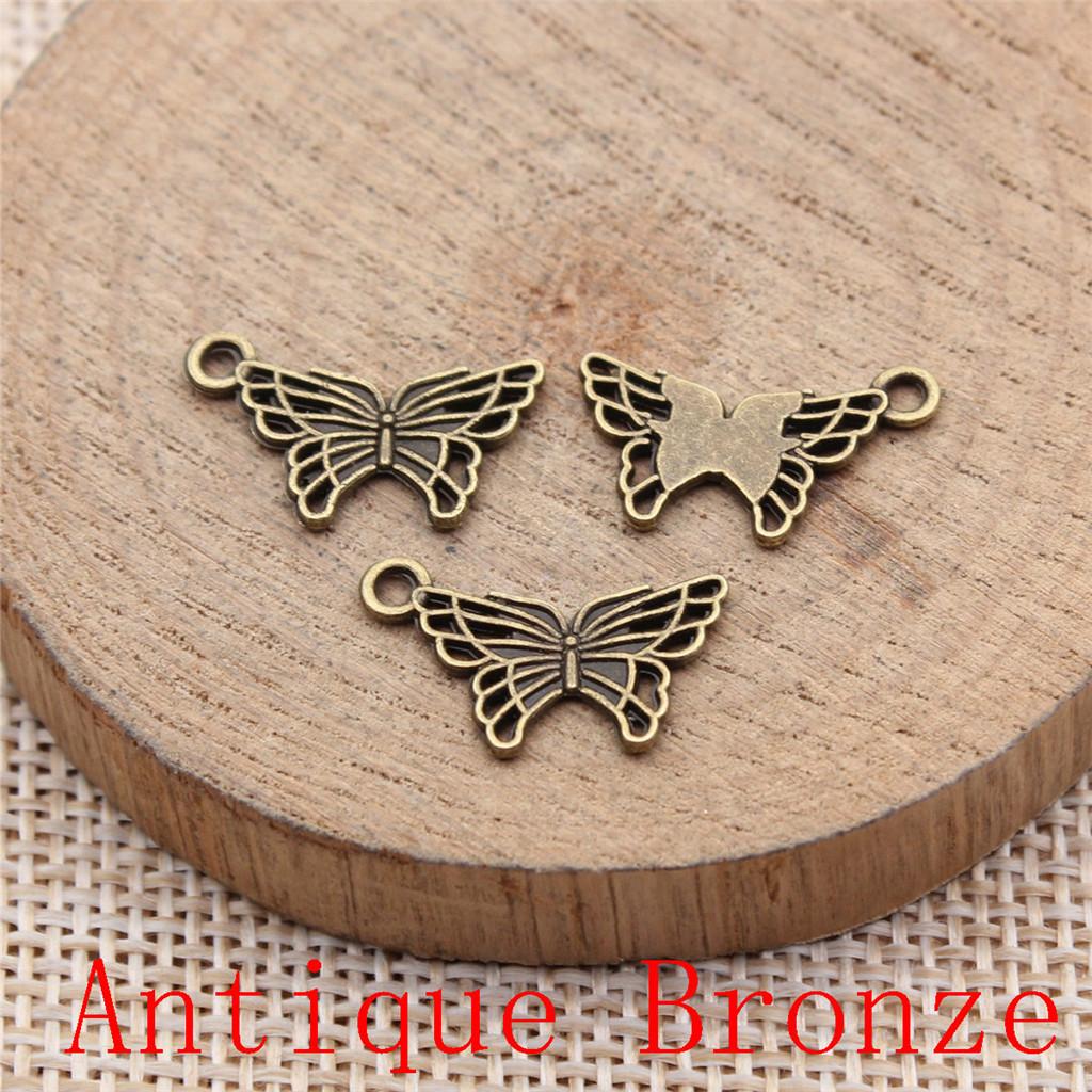 Butterfly Shaped Charms Pendant For Bracelet Necklace Jewelry Making Craft Findings