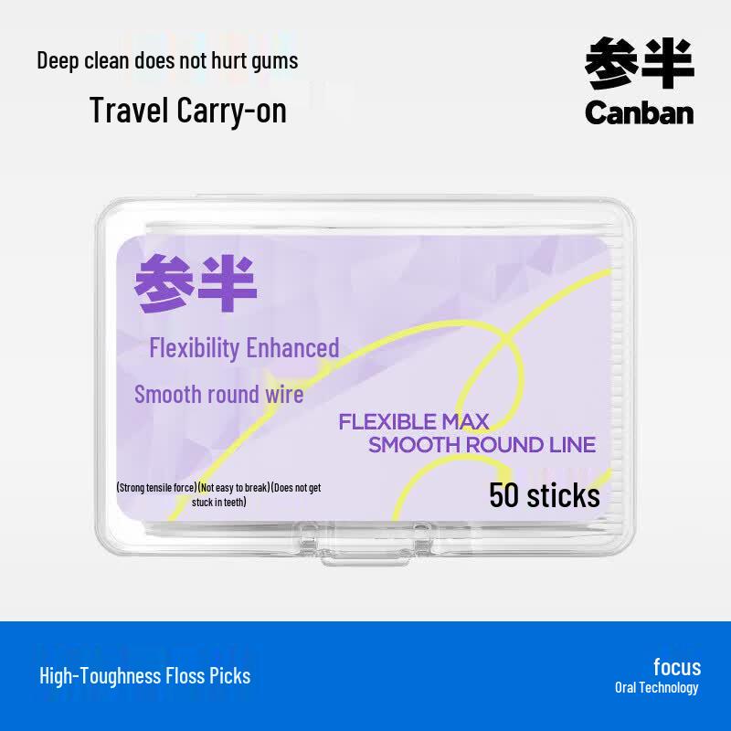 Зубочистки CANSAN с нитью, одноразовые
