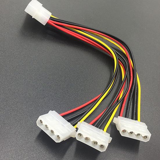 20см Большой 4-контактный на Женский IDE 1-к-3 Штекер Molex Кабель-адаптер удлинителя питания