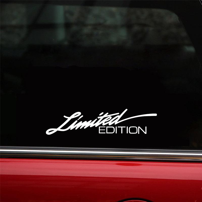Car Stickers LIMITED EDITION Car Styling Vinyl Decals Auto Body Glass Decoration Waterproof Reflective Laser Stickers 16CM*3.8CM