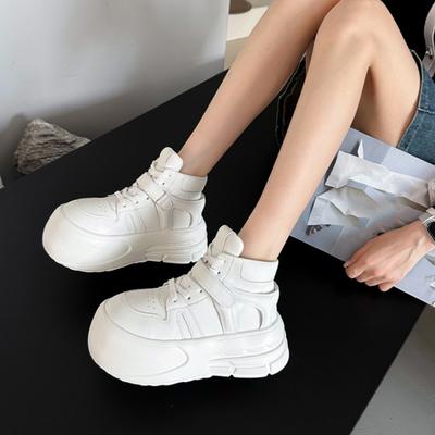 Весна/осень Модные дышащие и удобные новые повседневные плоские кроссовки Модные высокие туфли на толстой подошве из вулканизированной стали