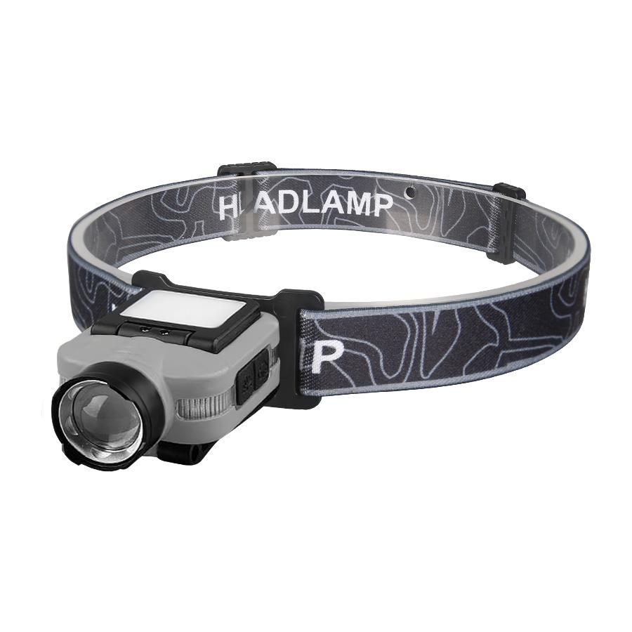 Mini Portable LED Induction Headlampt Built-in Battery Type-c Charging 5 Lighting Modes Ultra Bright Outdoor Hunting Flashlight