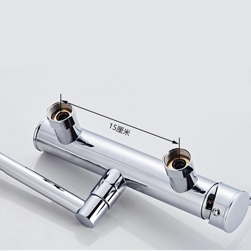 Телескопические складные кухонные краны из черной латуни, вращающиеся на 360 градусов, настенные, для ванной комнаты, скрытый кран, складной кран для мойки