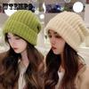 Зимняя шерстяная шапка, корейская модная ультра-толстая вязаная шапка, бархатная мягкая шапка для женщин