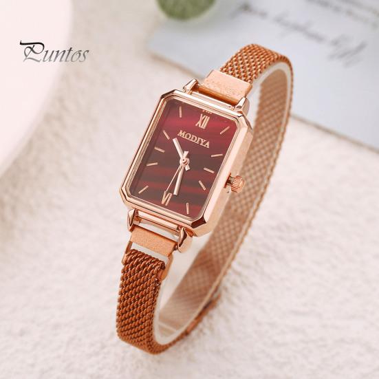 Женские часы с продолговатым циферблатом, кварцевый механизм, изысканный указатель, высокая точность, украшение без задержки, легкие женские наручные часы