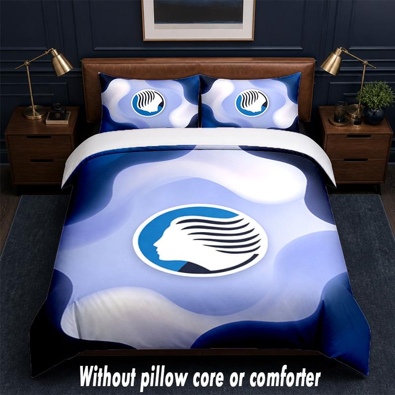 Atalanta FC Design Bed Bedding Set 1 Duvet Cover + 2 Pillowcases Soft Breathable Household Bed Linens