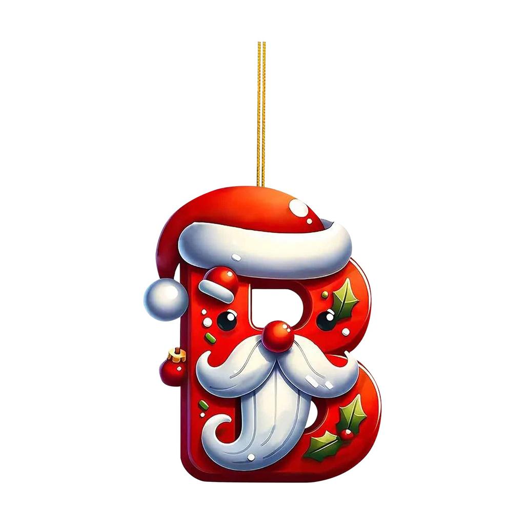 Рождественская елка из 26 букв, подвесное персонализированное украшение в виде рождественской буквы